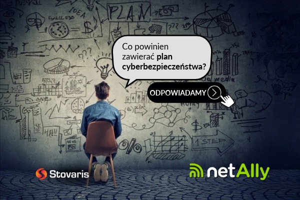 Banner jak powinien wyglądać plan cyberbezpieczeństwa - NetAlly w Stovaris