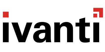 Alstor SDS logo Ivanti, czarny napis, kropka nad literą I ma kształt kwadratu w kolorze czerwonym