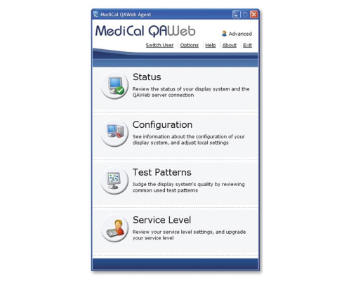 MediCal QAWeb oprogramowanie BARCO do kalibracji i kontroli monitorów medycznych