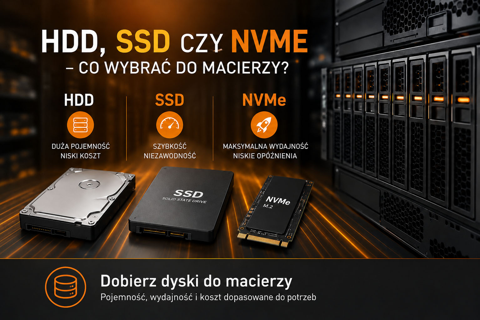 Stovaris HDD, SSD czy NVMe co wybrać do macierzy dyskowej HDD, SSD czy NVMe co wybrać do macierzy dyskowej