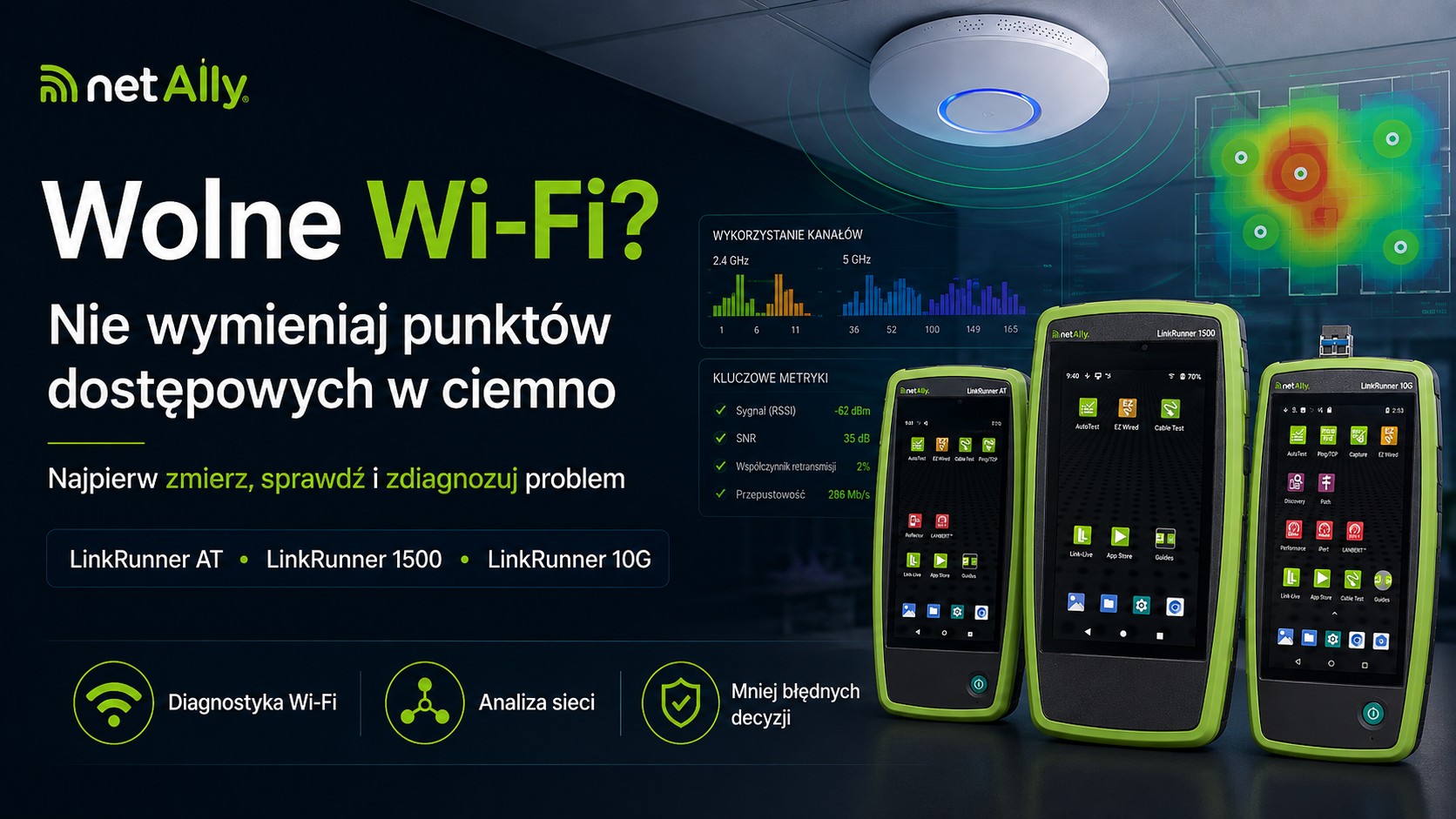 NetAlly: Wolne Wi-Fi? Nie wymieniaj punktów dostępowych w ciemno