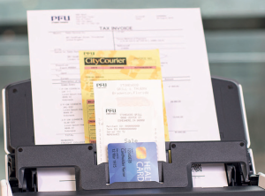Multi-document scanning tray - ScanSnap iX1600